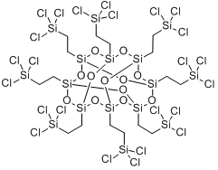 PSS-Octa(2-三氯甲硅烷基乙基)取代分子式结构图