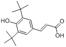 3,5-二叔丁基-4-羟基肉桂酸;3,5-二叔丁基-4-羟基苯乙烯酸分子式结构图