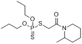 哌草磷;S－2－甲基－哌啶子基羰基甲基O，O－二丙基二硫代磷酸酯分子式结构图