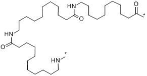 尼龙 11;Polyundecanolactam；聚十一烷基桥内酰胺分子式结构图