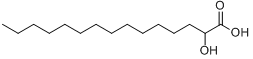 (±)-2-羟基十五烷酸分子式结构图