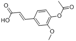 4-乙酰氧基-3-甲氧基肉桂酸分子式结构图