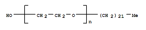 α-二十二烷基-ω-羟基聚氧乙烯分子式结构图