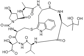 类鬼笔毒环肽分子式结构图