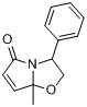 (3R-顺)-(?)-2,3-二氢-7a-甲基-3-苯基吡咯并[2,1-b]恶唑-5(7aH)-酮分子式结构图