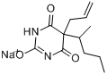 司可巴比妥钠;速可巴比妥;西可巴比妥;速可眠分子式结构图