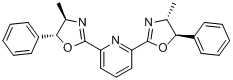 2,6-二[(4R,5R)-4-甲基-5-苯基-2-二恶唑啉]吡啶分子式结构图