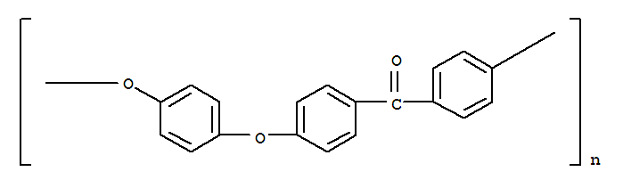 聚(氧代-1,4-亚苯氧基-1,4-亚苯基羰基-1,4-苯撑)分子式结构图