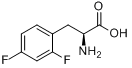 DL-2，4-二氟苯基丙氨酸分子式结构图