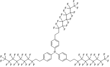 四[4-(1H,1H,2H,2H-全氟癸基)苯基]膦分子式结构图