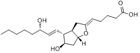 依前列醇;依前列醇;(5Z,9Α,11Α,13E,15S)-6,9-环氧-11,15-二羟基前列-5,13-二烯-1-酸;前列环素分子式结构图