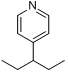 4-(3-戊基)吡啶;4-(1-乙基丙基)吡啶;4-(1-ethylpropyl)-pyridin;分子式结构图