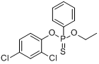 伊比磷;S-7；氯苯磷；O-乙基-O-(2，4－二氯苯基)苯基硫代磷酸酯分子式结构图