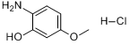 2-羟基-4-甲氧基苯胺盐酸盐分子式结构图