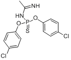 毒鼠磷;毒鼠磷；O,O-双（对氧苯基）-N-1-亚氨基乙基硫代磷酰胺分子式结构图