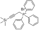 (3-三甲基硅基-2-丙炔基)三苯基溴化磷分子式结构图