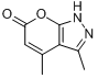 3,4-二甲基-1,6-二氢吡喃并[2,3-C吡唑-6-酮;3,4-二甲基-1,6-二氢吡喃并[2,3-C吡唑-6-酮;分子式结构图