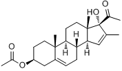 16Β-甲基孕甾-5,15-二烯-3Β,17Α-二醇-20-酮-3-醋酸酯;16Β-甲基孕甾-5,15-二烯-3Β,17Α-二醇-20-酮-3-?分子式结构图