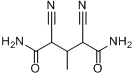 2,4-二氰基-3-甲基戊二酰胺分子式结构图