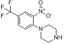 N-[2-硝基-4-（三氟甲基）苯基]哌嗪分子式结构图