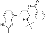 波吲洛尔;吲苯脂心安分子式结构图