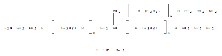 甘油三[聚(丙二醇),端氨基]醚分子式结构图