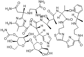 培洛霉素;苯乙丙双胺博莱霉素；匹来霉素；派来霉素分子式结构图