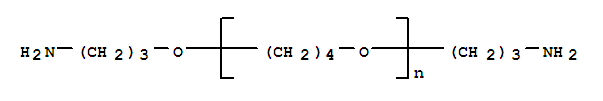 聚(四氢呋喃) 双(3-氨丙基)末端分子式结构图