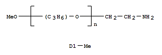 O-(2-氨丙基)-O′-(2-甲氧基乙基)聚丙二醇分子式结构图