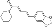 胡椒硷;5-(3，4-亚甲二氧苯基)-戊-2，4-二烯酰基呱啶分子式结构图