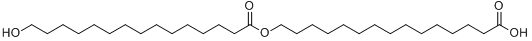 14-羧基十四烷基 15-羟基十五烷酸分子式结构图