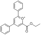 4,6-二苯基吡喃鎓三氟甲烷磺酸-2-羧酸乙酯分子式结构图