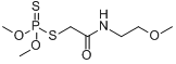 赛果;赛硫磷；O，O-二甲基-S-(N－甲氧乙基)-氨基甲酰甲基二硫代磷酸酯；C2446；ENT27160分子式结构图