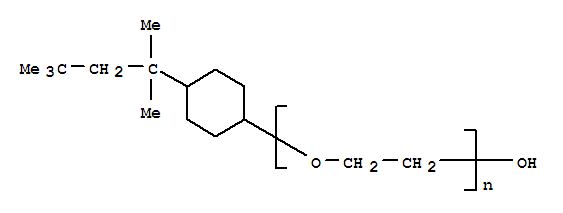 聚氧代乙烯(10)异辛基环己基醚分子式结构图