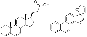 17-Hydroxy-3-oxopregn-4,6,9-triene-21-carboxylicacidgamma-lactone分子式结构图