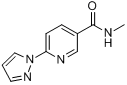 N-甲基-6-(1H-吡唑-1-基)烟酰胺分子式结构图