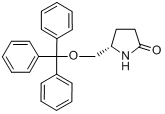 (S)-(+)-5-(三苯代甲基氧代甲基)-2-吡咯烷酮分子式结构图