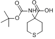 4-N-Boc-氨基-4-羧基四氢噻喃分子式结构图