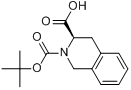 BOC-D-1,2,3,4-四氢异喹啉-3-羧酸;(R)-N-叔丁氧羰基-1,2,3,4-四氢异喹啉-3-羧酸分子式结构图