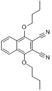 1,4-丁氧基-2,3-萘甲腈分子式结构图