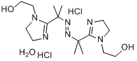 偶氮二羟乙基咪唑啉基丙烷二盐酸盐分子式结构图