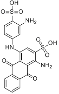 1-氨基-4-[(3-氨基-4-磺基苯基)氨基]-9,10-二氢-9,10-二氧代-2-蒽磺酸;1-氨基-4-[(3-氨基-4-磺基苯基)氨基]分子式结构图