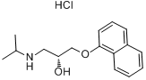 (R)-1-(异丙基氨基)-3-(1-萘氧基)-2-丙醇盐酸;盐酸普奈洛尔分子式结构图