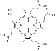 粪卟啉III二盐酸盐分子式结构图