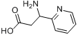 3-氨基-3-(吡啶-2-基)丙酸分子式结构图