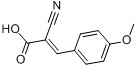 α-氰基-4-甲氧基肉桂酸;Α-氰基-4-甲氧基肉桂酸;Α-氰基-4-甲氧基肉桂酸;Α-氰基-4-甲氧基肉桂酸, 98+%分子式结构图
