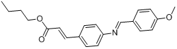 4-[(4-甲氧亚苄基)氨基]肉桂酸丁酯分子式结构图