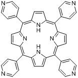 5,10,15,20-4吡啶基卟啉;间-四(4-吡啶基)卟吩;5,10,15,20-Tetra(4-pyridyl)porphyrin purum分子式结构图