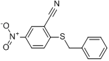 2-(苯甲基硫代)-5-硝基苯甲腈分子式结构图