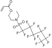 2-[乙基[(十三氟己基)磺酰基]氨基]乙基-2-丙烯酸酯;2-[乙基[(十三氟己基)磺酰基]氨基]乙基-2-丙烯酸酯;分子式结构图